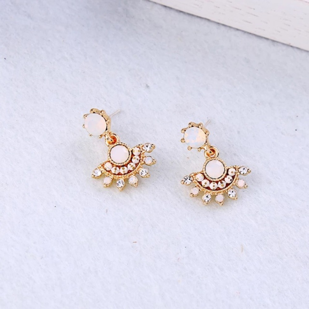 925 vintage boho crystal earrings - Picture 3 of 8